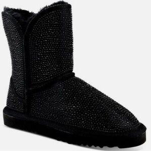Inc International Concepts Adrief Black Bling Pull On Ankle Boots